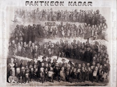 19世紀の歴史上の偉人（知識人、政治家）を表現したパンテオンナダール 作： Nadar