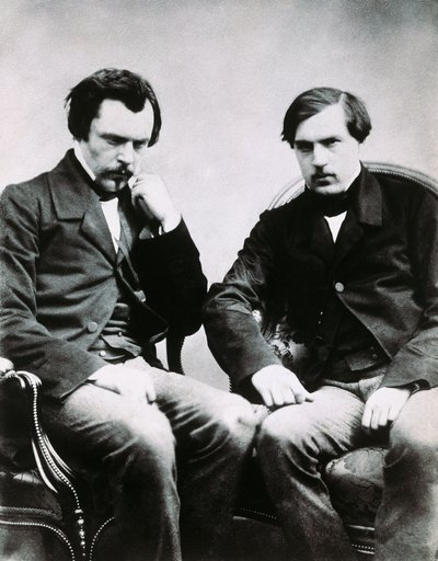 フランスの作家エドモン・ド・ゴンクール（1822-1896）とジュール・フオット・ド・ゴンクール（1830-1870）の兄弟 Photo by Felix Nadar (1820-1910) 作： Nadar