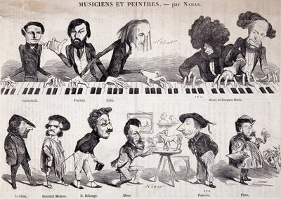 "Le Petit journal pour rire "の "Musicians and Painters "シリーズ。 作： Nadar