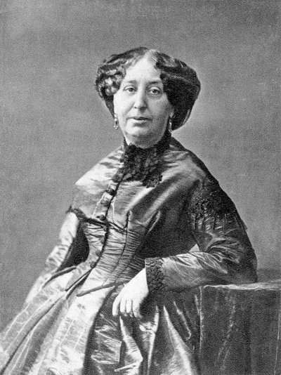 作家ジョージ・サンド（1804-1876）1860年頃、Nadarによる撮影1852年頃 作： Nadar