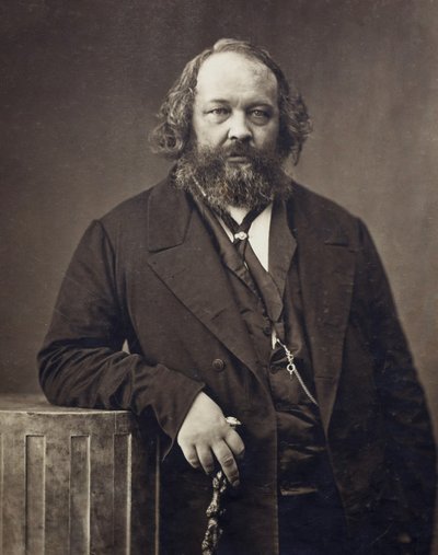 ミハイル・アレクサンドロヴィッチ・バクニンの肖像1814-1876、1860年頃 作： Nadar