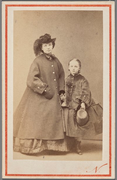 ヤドヴィガ・ガルチンスカ、旧姓プルシャク（1834-1917）、娘とともに 作： ナダール