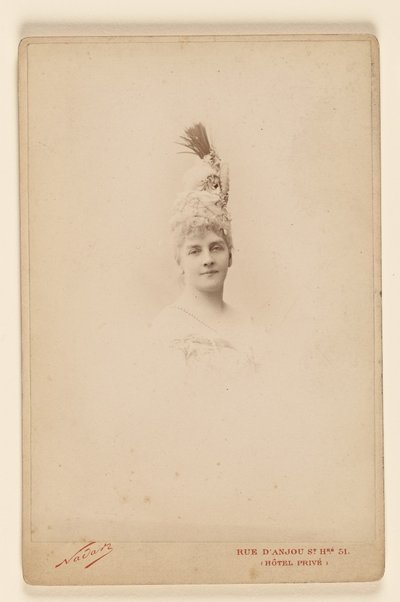 [エレーヌ・ド・プルタレス伯爵夫人】。］ 作： Nadar [Gaspard Félix Tournachon]