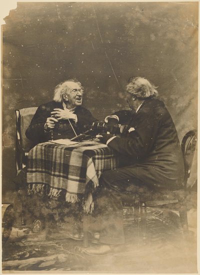 [ナダールはマリー＝ウジェーヌ・シュヴルールと百歳の誕生日を祝う]。 作： Nadar [Gaspard Félix Tournachon]
