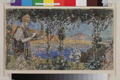 おとぎ話。 Nadezhda Sergeyevna Psishcheva (1881-1913) の作品、紙に水彩、インク 作： Nadezhda Psishcheva