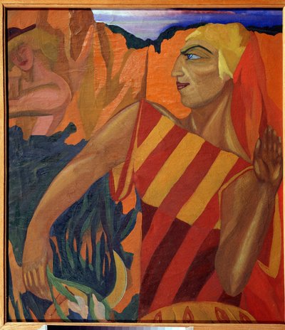 Medee - バレエ The Golden Fleece の衣装デザイン (Medea. Ballet The Golden Fleece の衣装デザイン) - Nadhezhda Vladimirovna Lermontova (1885-1921) 作、キャンバスに油彩 作： Nadezhda Vladimirovna Lermontova