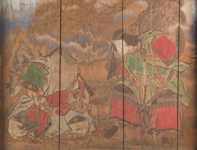 Empress Jingu, Her Minister Takenochi no Sukune, and an Infant the Future Emperor Ojin, 1898. 作： Nagano Yasunosuke