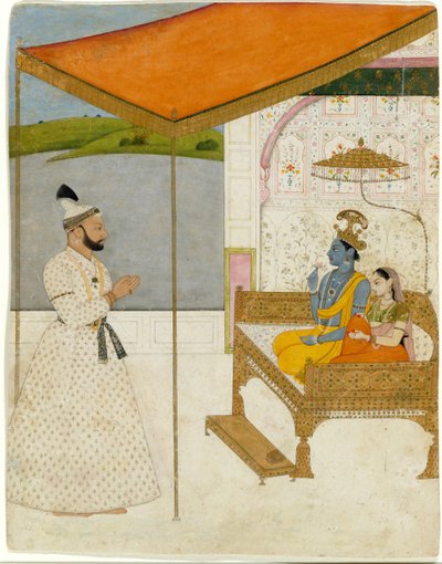 Raja Balwant Singh のクリシュナとラダのビジョン、ca. 1745-50。 作： Nainsukh