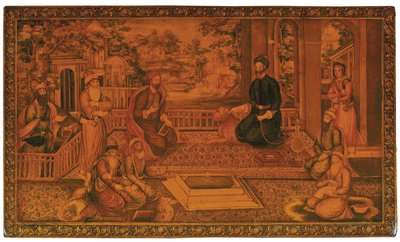 カジャールミラーケース、1840年頃 作： Najaf Ali