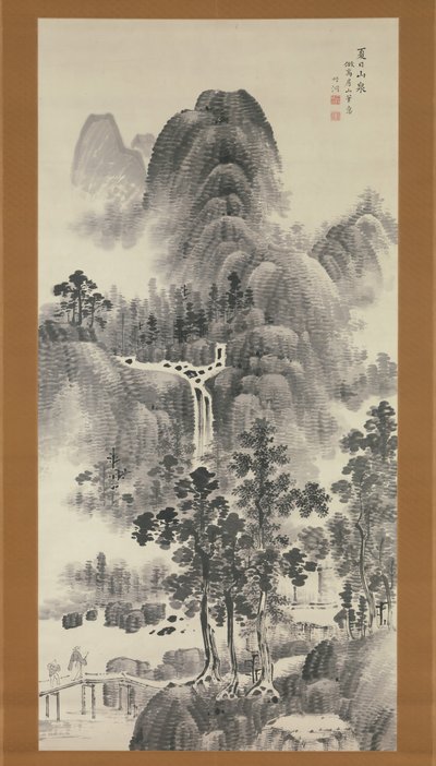 夏の日の渓流、19 世紀。 作： Nakabayashi Chikuto