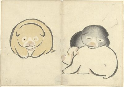 3匹の若い犬 光琳の画集（連載タイトル） 光琳がうう（連載タイトル） 作： Nakamura Hochu