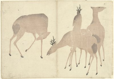 4頭の鹿 光琳の画集（連載タイトル） 光琳がうう（連載タイトル） 作： Nakamura Hochu