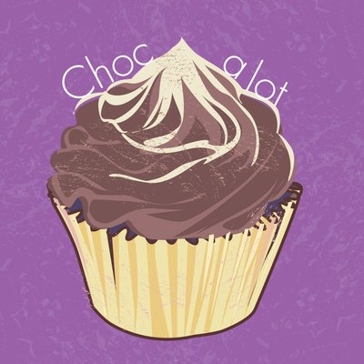 Choc A Lot Cup Cake, 2019年, デジタルアート 作： Nancy Moniz Charalambous