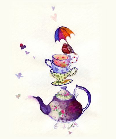 リトルティーバード、2015、（紙にインク） 作： Nancy Moniz Charalambous