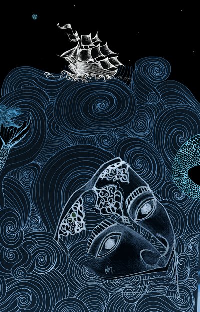 Sea Monsters、2020年（ミクストメディア） 作： Nancy Moniz Charalambous