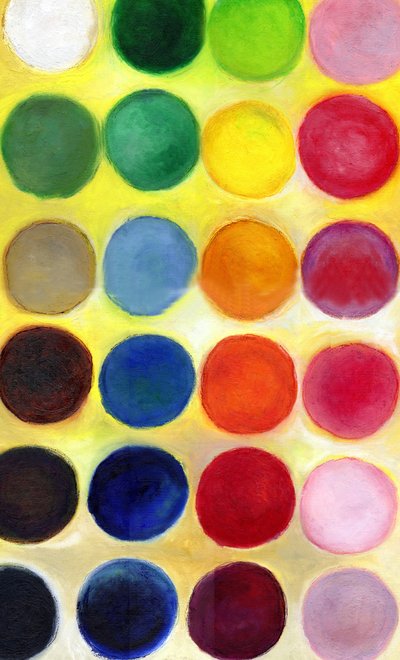 調和のとれたハッピードット、2014 作： Nancy Moniz Charalambous