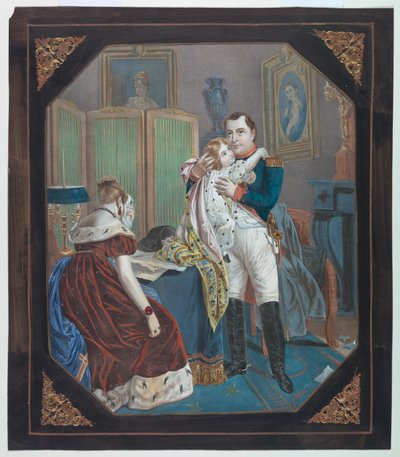 「見掛け倒しの絵」: ナポレオンと皇后マリー=ルイーズとローマ王 作： Napoleon Bonaparte