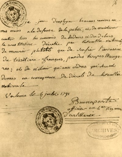 ナポレオンの憲法上の宣誓、1791 年 7 月 6 日、1921 年。 作： Napoleon Bonaparte I