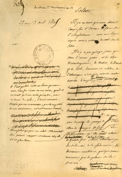 陸軍への布告、1805 年 10 月 13 日、1921 年。 作： Napoleon Bonaparte I