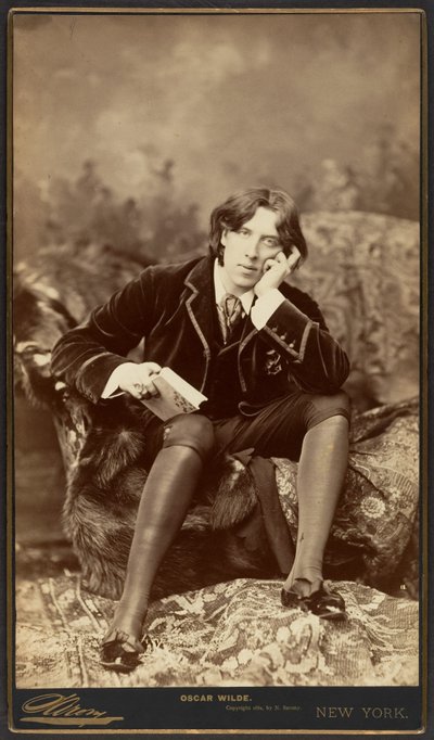 オスカーワイルド、1882年（アルブメンシルバープリント） 作： Napoleon Sarony