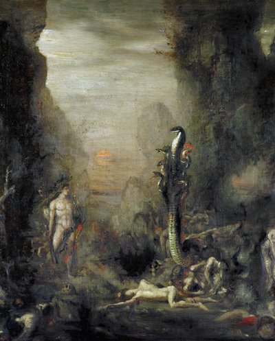 ギュスターヴ・モロー後のヘラクレスとレルネのハイドラ、1876年頃 作： Narcisse Berchere