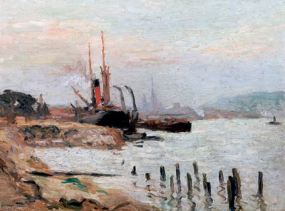 「ローエンのセーヌ川」、c1898-1942 作： Narcisse Guilbert