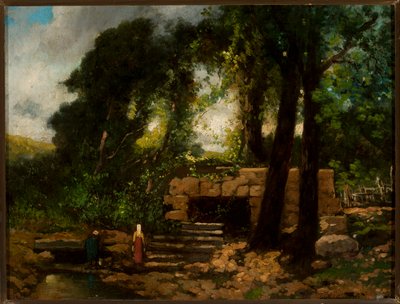 廃墟のある風景 作： Narcisse Virgile Diaz de laPeña