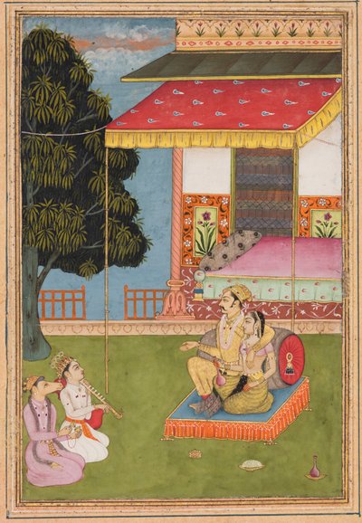 Ragamala シリーズの 1 ページ: Sri Raga、1695 年。 作： Nasiruddin