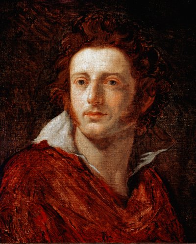 イタリアの詩人・劇作家ウーゴ・フォスコロ（1778-1827）の肖像 ナターレ・スキアヴォーニ（1777-1858）の絵画 19世紀 フィレンツェ近代美術館所蔵 作： Natale Schiavoni
