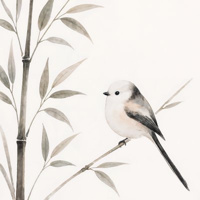 竹の上の可憐な鳥 作： Natalie Bruns