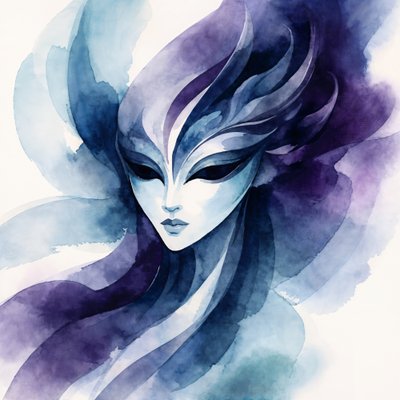 エテリアル・ブルー・マスク 作： Natalie Bruns