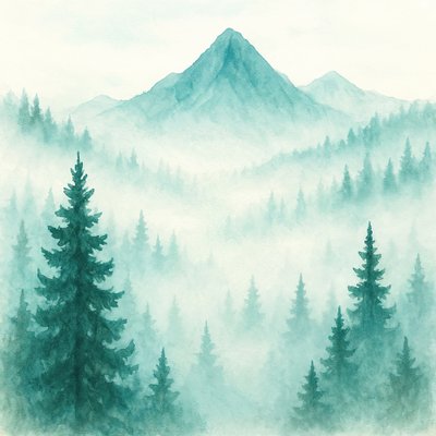 霧の森林山脈 作： Natalie Bruns