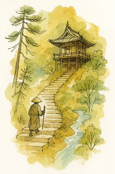 モンクの寺院巡り 作： Natalie Bruns