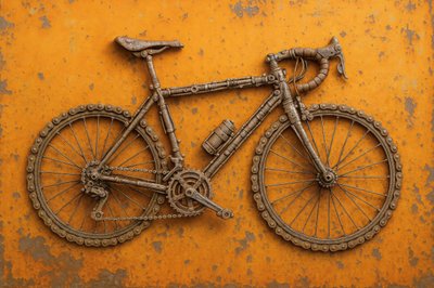 素朴なチェーン付き自転車 作： 