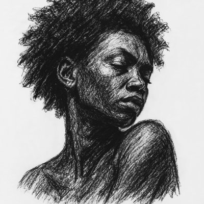 穏やかな黒人女性 作： Natalie Bruns