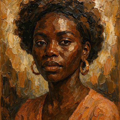 質感豊かなアフリカの肖像画 作： Natalie Bruns