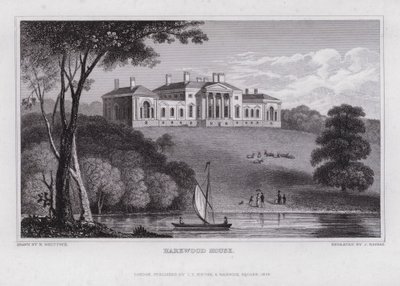 Harewood House（彫刻 作： Nathaniel (after) Whittock