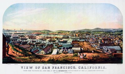カリフォルニア州サンフランシスコ、1850 1937。 作： Nathaniel Currier