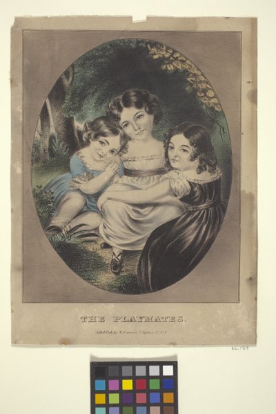 Os Playmates (litografia colorida à mão) 作： Nathaniel Currier