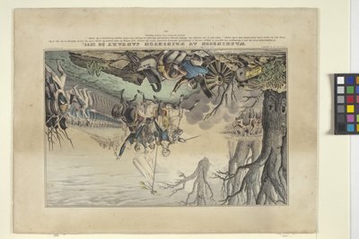 プリンストンのワシントン、1777 年 1 月 30 日 (手描きのリトグラフ) 作： Nathaniel Currier