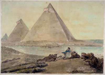 ナイルの戦い後のナポレオン、1798〜99年頃（黒インクと紙の黒鉛の上にトイレ） 作： Nathaniel Dance Holland