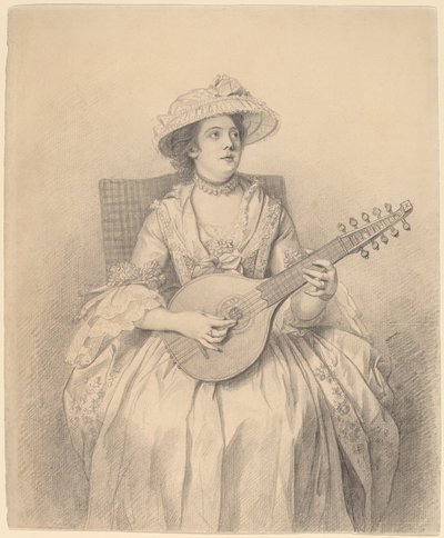 シターンを弾く女 作： Nathaniel Dance Holland