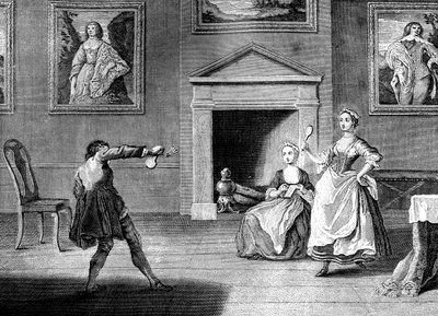 羽子板とシャトルコック、1743年。 作： Nathaniel Parr