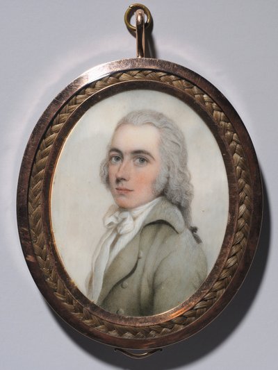 男性の肖像と女性の肖像のペア、c。 1795年。 作： Nathaniel Plimer