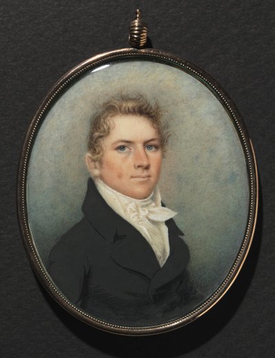 男の肖像c。 1815年。 作： Nathaniel Rogers