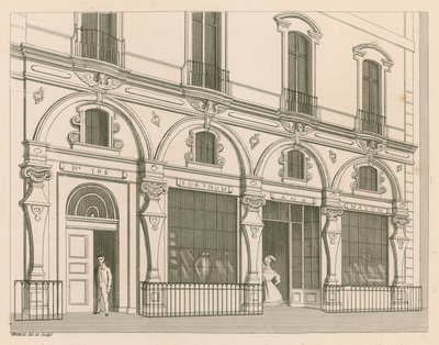 フォートナムとメイソンのショップフロント、No 182 Piccadilly、ロンドン 作： Nathaniel Whittock