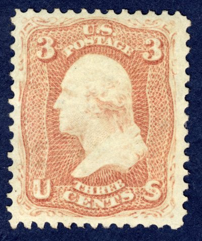 3c ワシントン シングル、1861 年。 作： National Bank Note Company