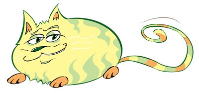 曲がりくねった猫 - 似顔絵 作： Neale Osborne