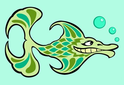 おかしな魚、2023年（デジタル） 作： Neale Osborne