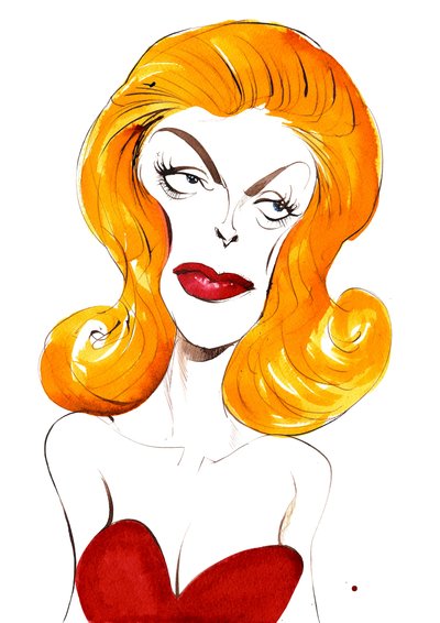ジュリー・ロンドン アメリカの歌手、女優 (1926-2000)。 カラー似顔絵、2015 作： Neale Osborne